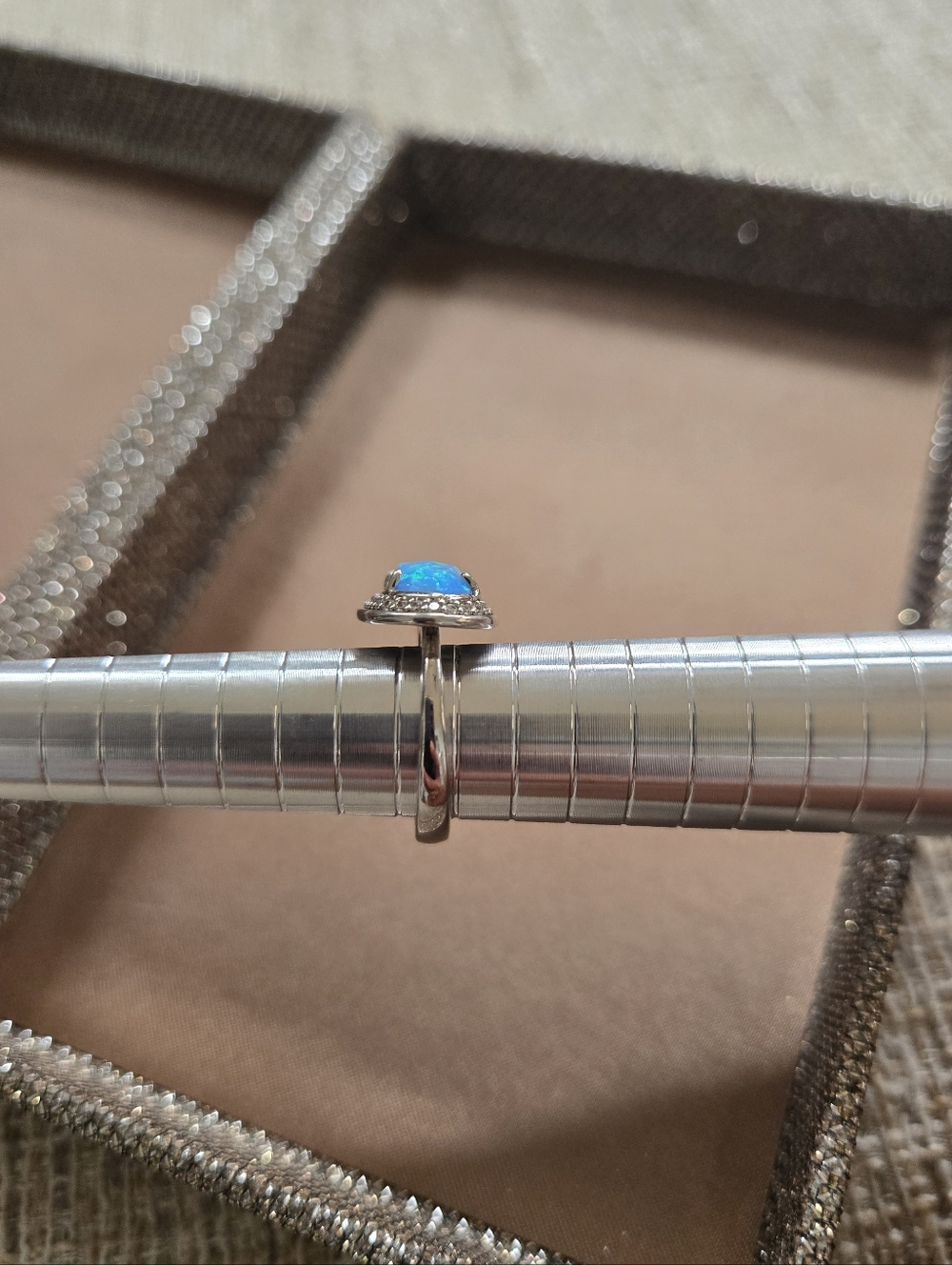 Kendra Scott Emmaline Blue Kyocera Opal Ring - Picture 7 of 9